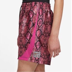 Nike Fly Snakeskin Basketball Shorts Pink Black Size XS